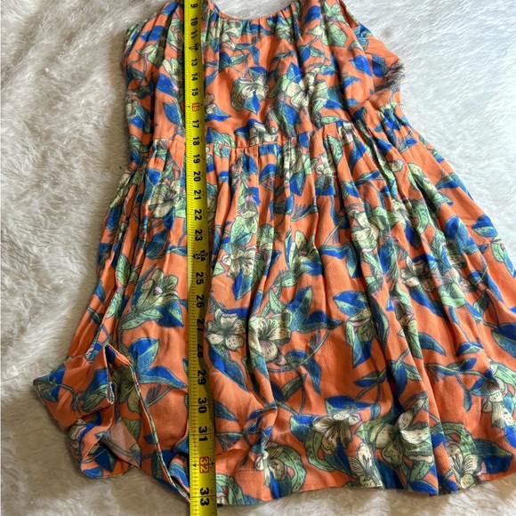 Free People Orange Dear You Backless Straps Mini Dress w/ Pockets Size S - Picture 10 of 12